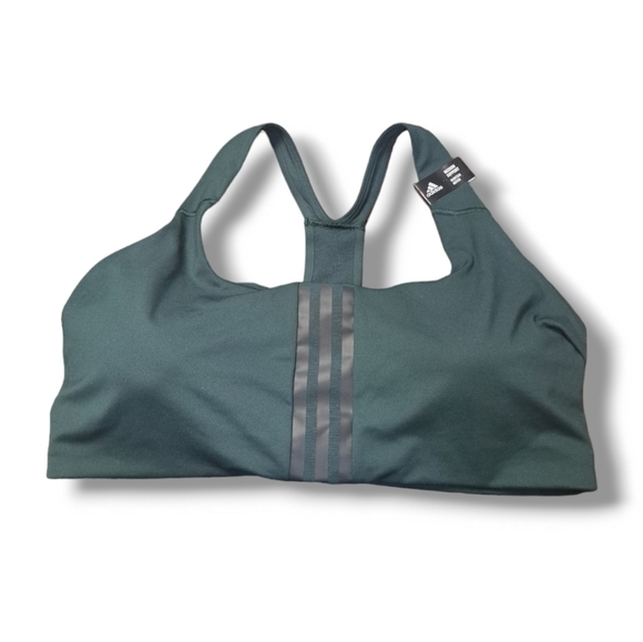 NWT ADIDAS TRAINING SPORTS BRA IN SHADOW GREEN - Picture 3 of 12